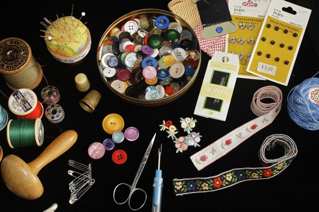 sewing, buttons, sew, thread, needlework, handmade, needle, scissors, craft, dressmaking, pin, thimble, sewing, sewing, sewing, sewing, sewing, handmade